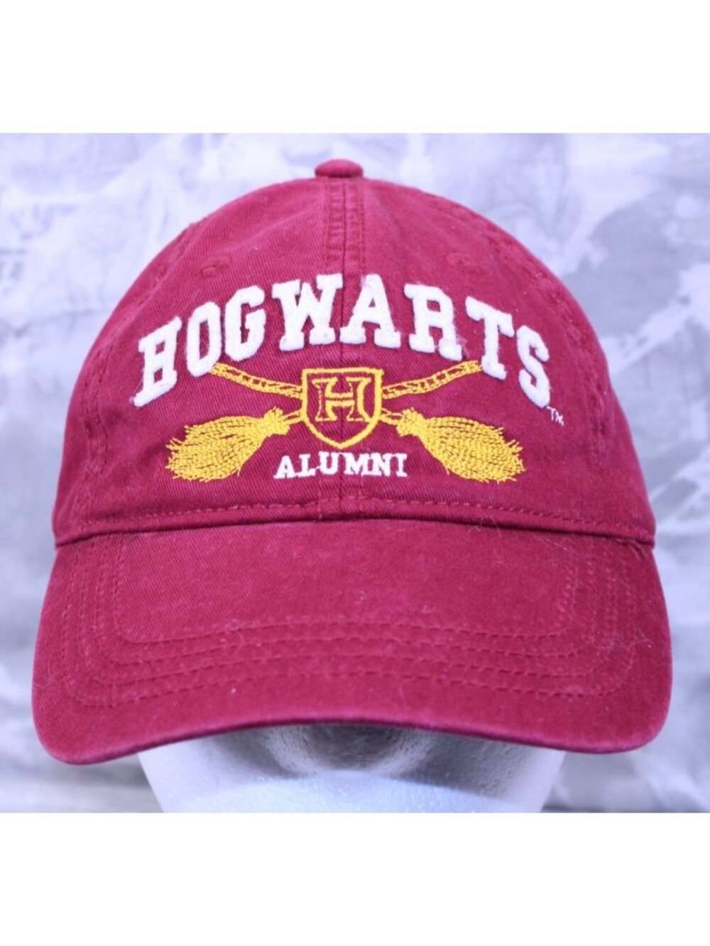 OSFA Harry Potter Hogwarts Alumni Adjustable Strapback Cap‎ Hat Dark Red